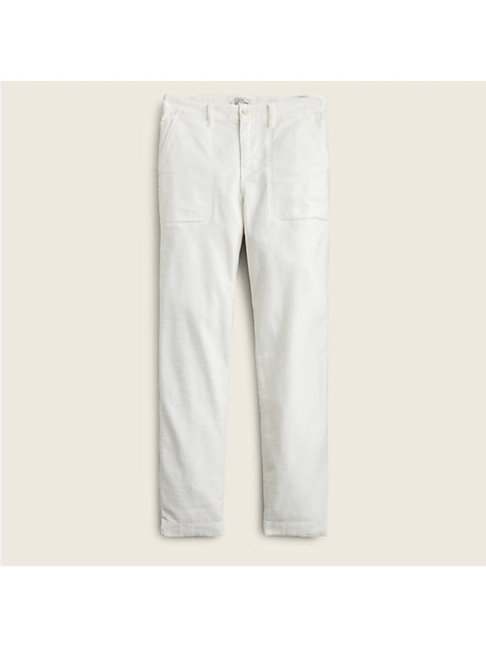 New! J. Crew size 2 P Straight Leg Foundry Pants Cream White NWT